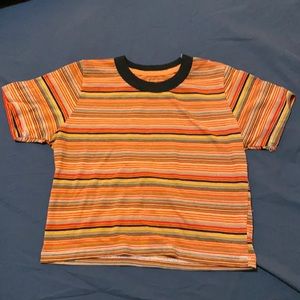 Big Bud Press Cropped Stripe, Strawberry Orange